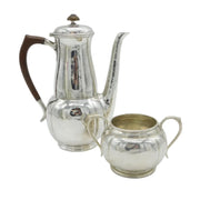 Liberty & Co. Arts & Crafts Sterling Silver Coffee Pot & Sugar Bowl Antique