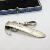 Victorian Sterling Silver Crescent Moon Chatelaine Sewing Clip Antique 1873 London
