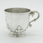 Edwardian Sterling Silver Acanthus Pattern Christening Mug Antique 1904 London