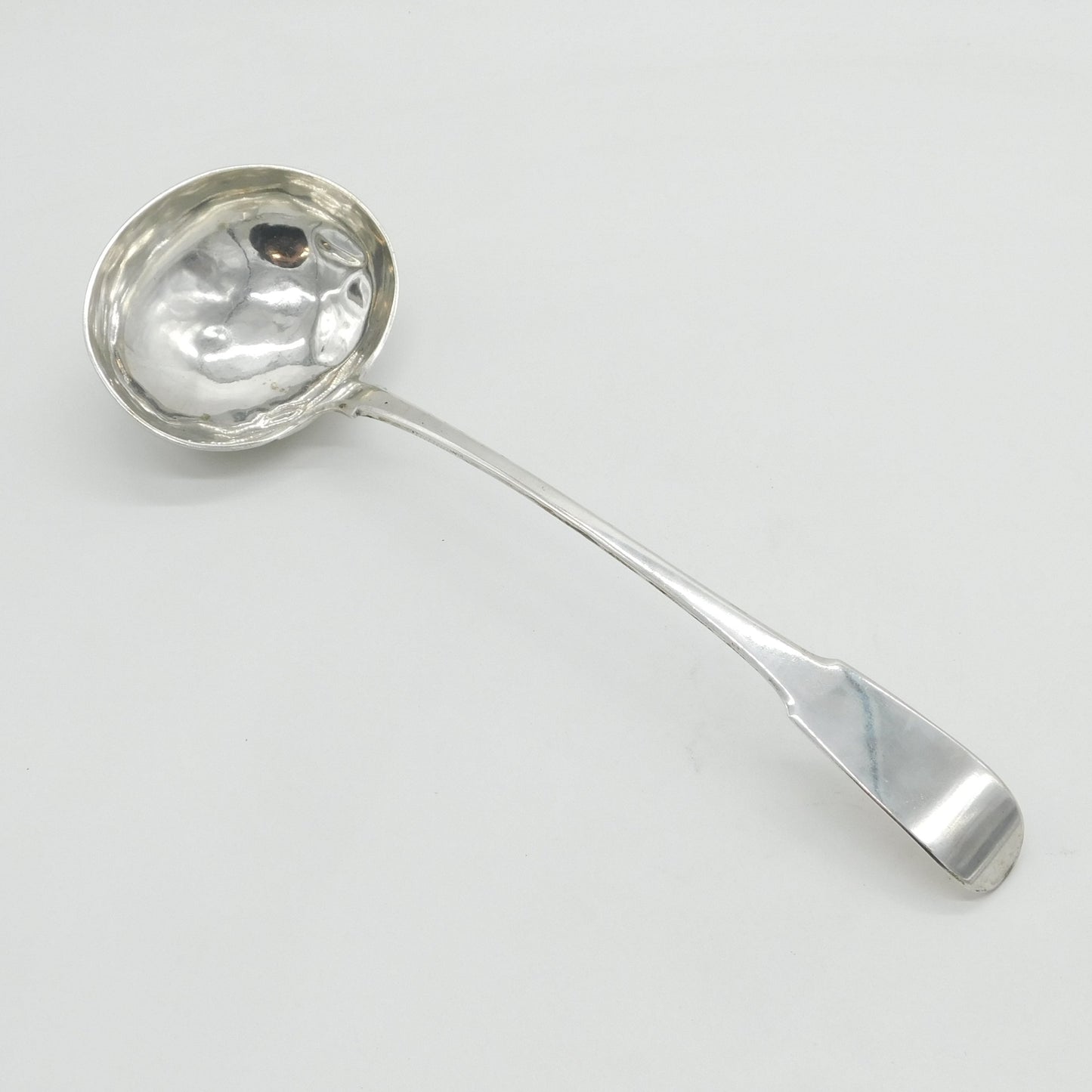 George III Scottish Provincial Sterling Silver Serving Ladle Antique c1820