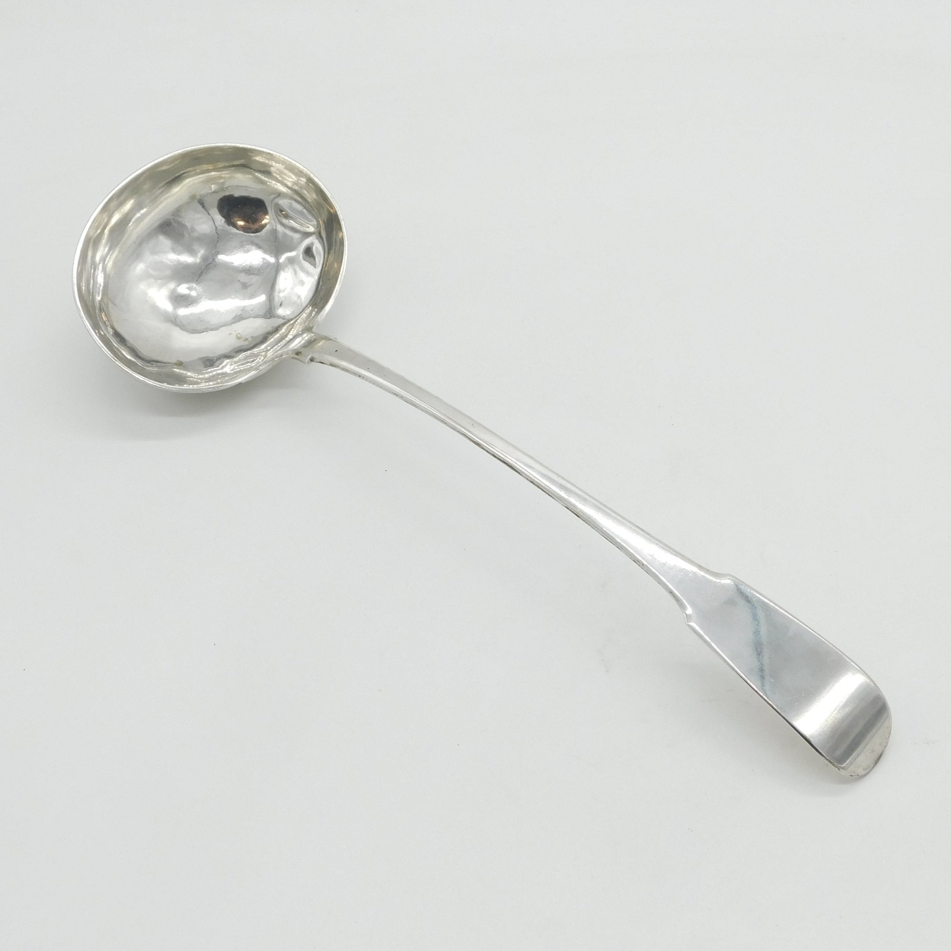 George III Scottish Provincial Sterling Silver Serving Ladle Antique c1820