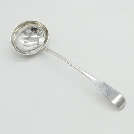 George III Scottish Provincial Sterling Silver Serving Ladle Antique c1820