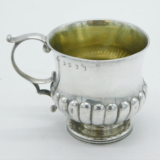 George III Scottish Sterling Silver Christening Mug Antique 1820 Edinburgh