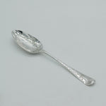 George II Sterling Silver Boar Crest Floral Serving Spoon Antique c1750 London