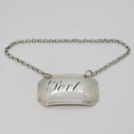 George IV Sterling Silver Port Decanter Label Antique 1825 Birmingham