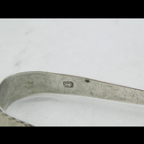 Edwardian Sterling Silver Crested Asparagus Serving Tongs Antique 1902 London