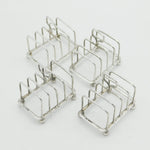 Set of Four Sterling Silver Toast Racks Antique 1919 Sheffield Art Deco