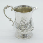 Victorian Sterling Silver Floral Pattern Cream Jug Antique 1860 London