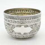 Victorian Sterling Silver Floral Pattern Sugar Bowl Antique 1891 London