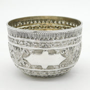 Victorian Sterling Silver Floral Pattern Sugar Bowl Antique 1891 London