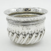 Victorian Sterling Silver George II Shilling Coin Set Sugar Bowl Antique 1892 London