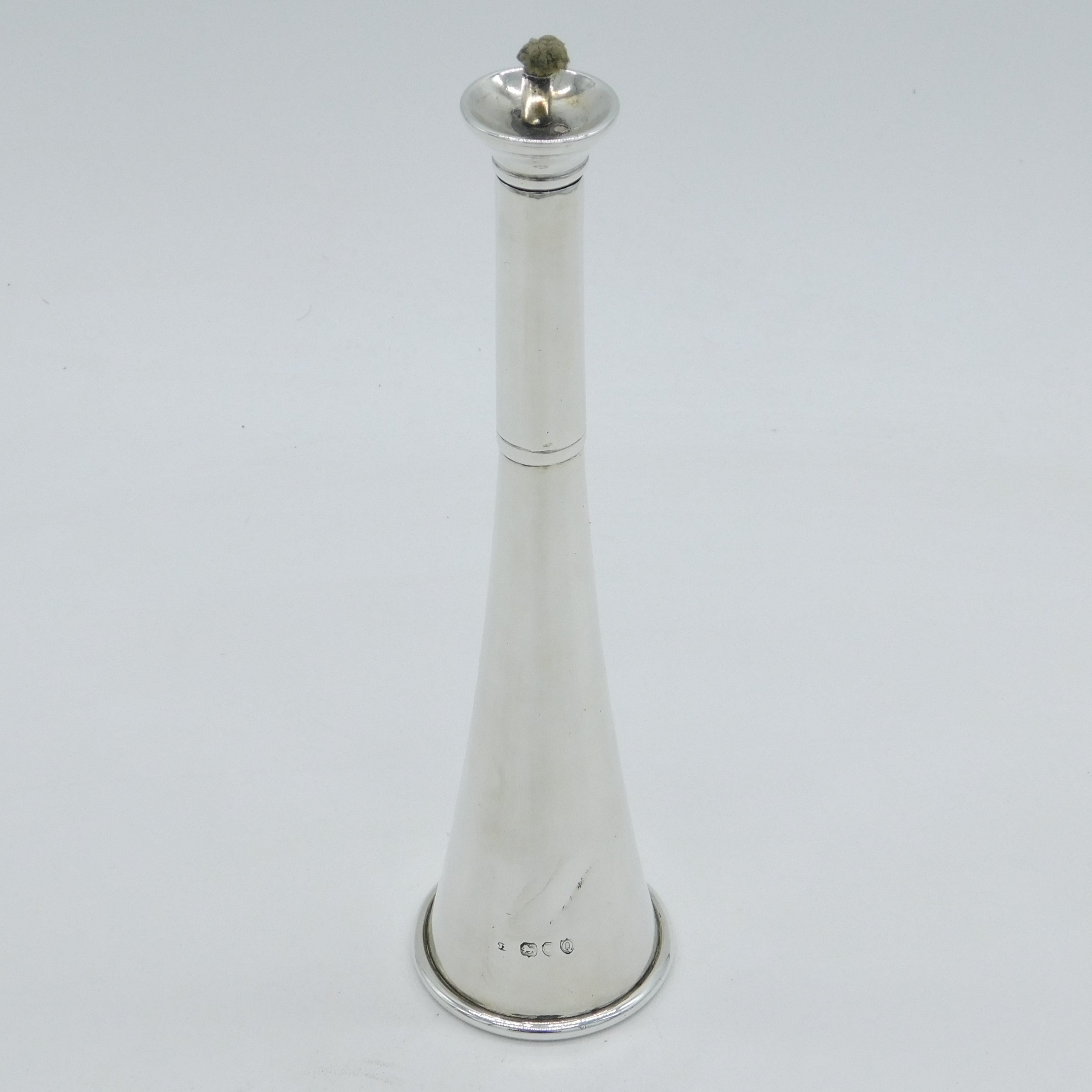 Victorian Sterling Silver Novelty Hunting Horn Form Table Lighter Antique 1891 London