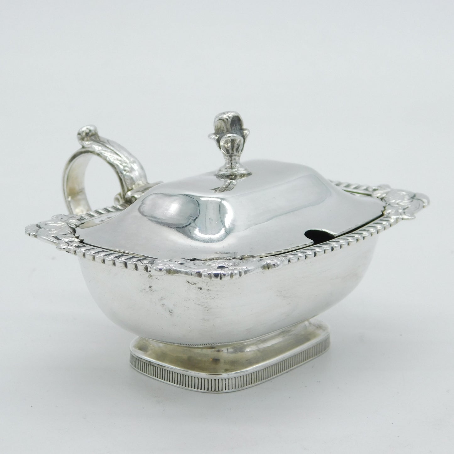 William IV Sterling Silver Floral Pattern Salt Cellar Antique 1833 London