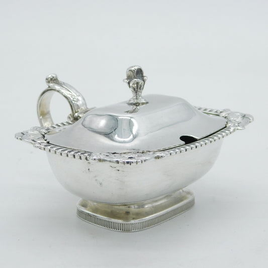 William IV Sterling Silver Floral Pattern Salt Cellar Antique 1833 London