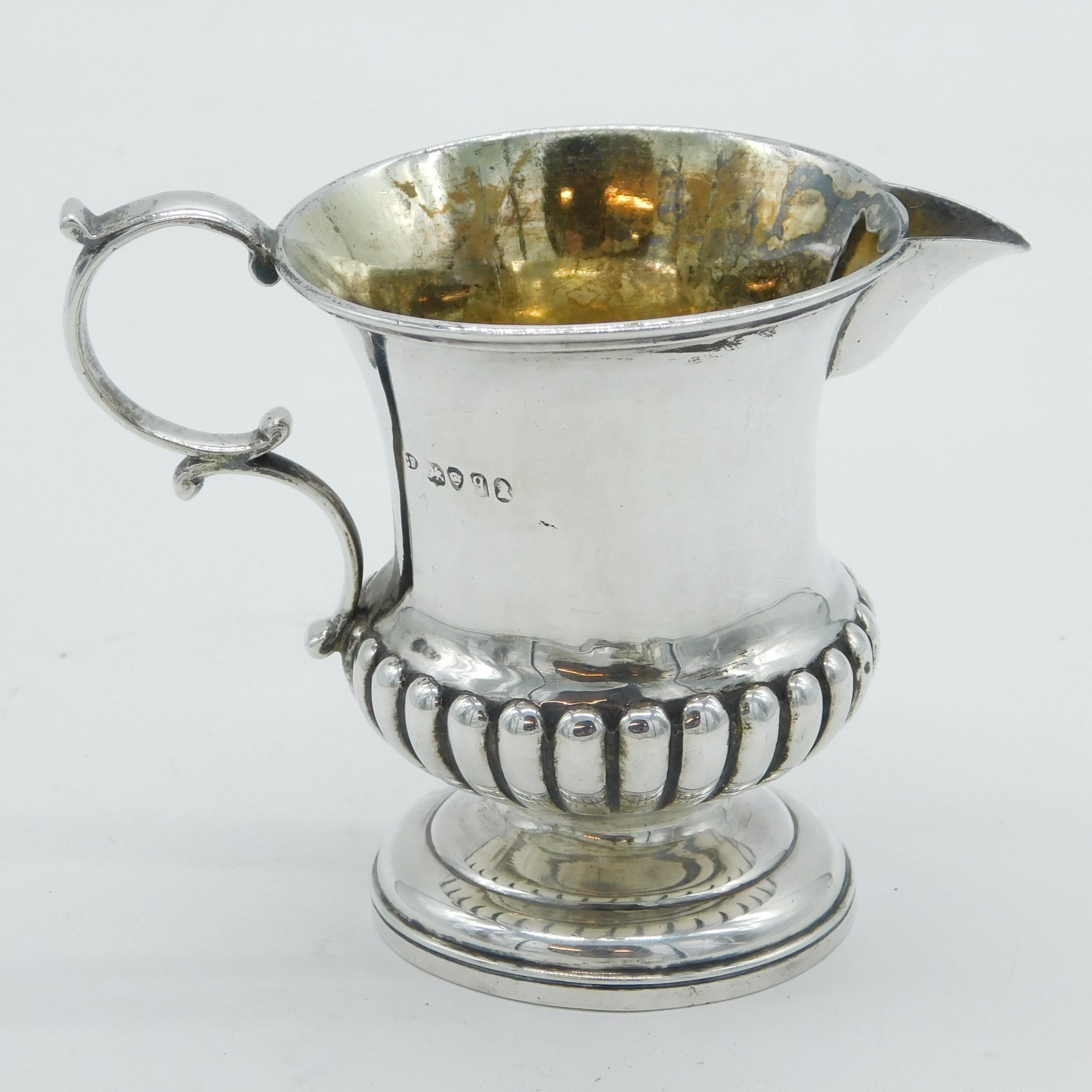 William IV Sterling Silver Fluted Sparrow Beak Cream Jug Antique 1831 London