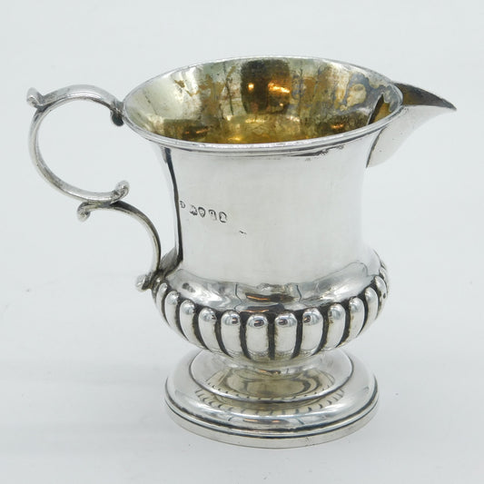 William IV Sterling Silver Fluted Sparrow Beak Cream Jug Antique 1831 London
